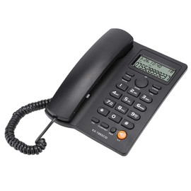 Telephone, Caller ID Corded Telephones, Wired Phone English, Hands- Calling Home Office Hotel Landline Phone, Mute Function Desk Office Telephone(Black)