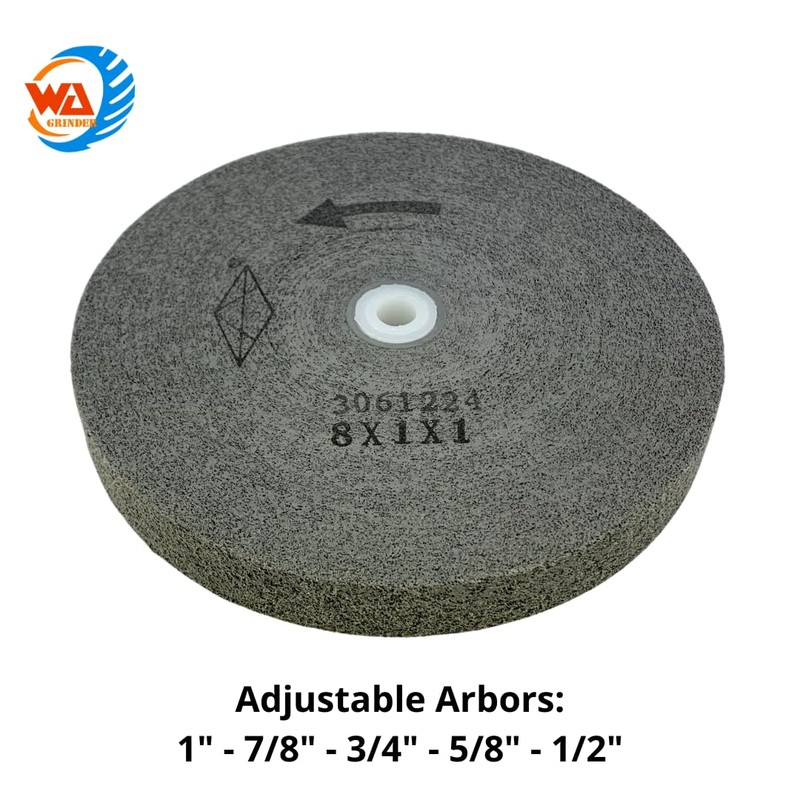 WA 8" Inch Bench Grinding Wheel, High-Density Nylon Fiber Silicon