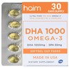 HAIM DHA 1000 Omega-3 Fish Oil - 90% Purity with