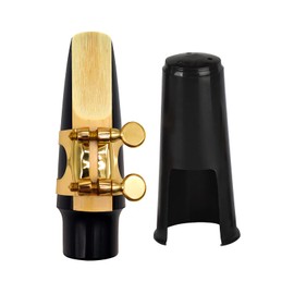 Balee 5C Tenor Saxophone Mouthpiece with Clamp, A Reed and Plastic Cap for Wind Instrument Accessory Replacement for Professional and Beginner Saxophone Players (tenor saxophone)