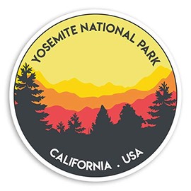 2 x 10cm Yosemite National Park Vinyl Stickers - USA Sticker Luggage #20196 (10cm Wide)