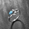 925 Sterling Silver Moonstone Ring Leaf Ring for Women Ring
