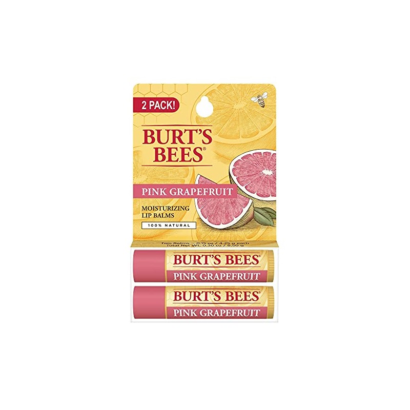 Paquete doble de bálsamo labial hidratante de pomelo rosa