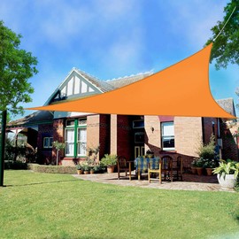 Green Bay Sun Sail Shade Canopy Awning for Outdoor Patio Garden 2mx2mx2m Triangle in Orange