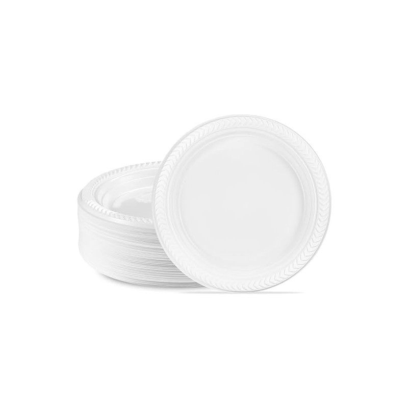 Exquisite Clear Cuisine Plastic Plates - 6" (Pack of 40)