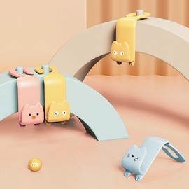 Gouccpu Car Seat Headrest Hooks, 2 Pack Universal Automobile Back Seat Brackets, Auto Seat Back Organizers Purse Bags and Coats Holder Hooks,Vehicle Rear Seat Backseat Hanger (Pink)