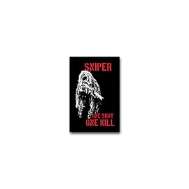 Sticker Sniper Sniper One Shot One Kill Army 5 x 7 cm #A2258