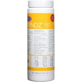 Urnex Grindz - Pastillas de limpieza para molinillo de café (430 gramos, sin gluten, para alimentos naturales, limpia la suciedad y la carcasa, ayuda a prolongar la vida útil de tu molinillo), 1 packaging 430 grams