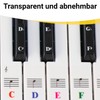 Piano Stickers for 61 Keys Keyboards Transparent and Removable