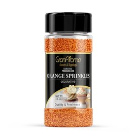 GranAroma Orange Sprinkle, Decorative, Cakes & Cupcakes (2.6 Ounce)