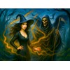 CALVENDO Puzzle Herbal Witch with Grim Reaper | Size