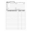 Garage Workshop Repair Job Cards x50 - Pad of Works
