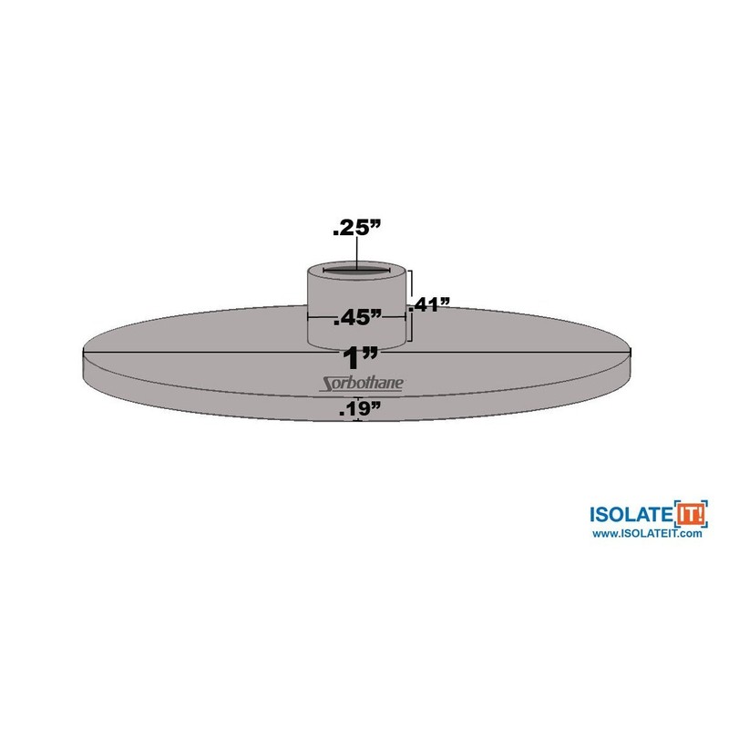 Isolate It: Sorbothane Vibration Isolation Bushing 70 Duro (.25" ID