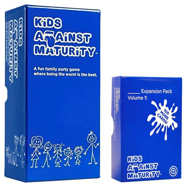 Kids Against Maturity: Card Game for Kids and Family, Super Fun Hilarious for Family Party Game Night, Combo Pack with Expansion #1