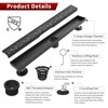 Sharp-tec Shower Drain, 32 inch Linear Shower Drain, Matte Black