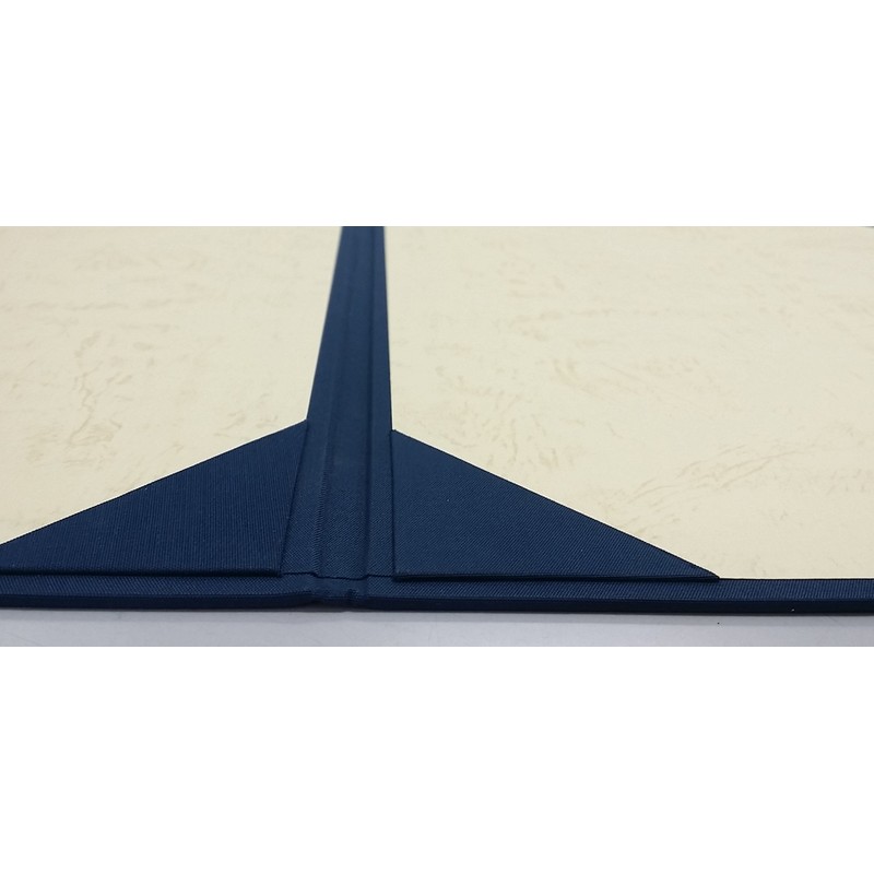 Mino Shokai 9282-08 Certificate File, Cloth, Navy, No Pad (Horizontal