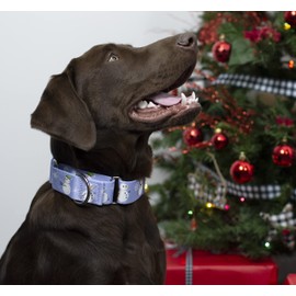 Country Brook Petz - Snowman Martingale Dog Collar - Christmas Collection with 8 Festive Designs (1 1/2 Inch, Medium)