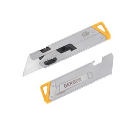 Gerber Gear EAB Slim Compact Utility Knife, Clips to Pocket or Keychain with Replaceable Blade with Bottle Opener for Everyday Carry, EDC Gear with Box Cutter Retractable, Silver