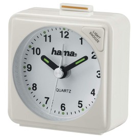Hama Travel Clock, White, 5.6 x 3 x 5.6 cm