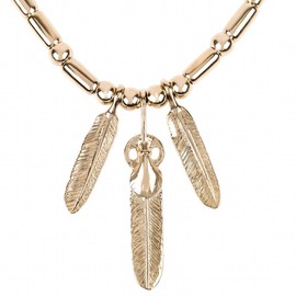 Kansha Ichiba Genuine Gold Feather Pipe Necklace