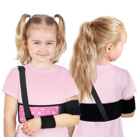 Evervibe Kids Arm Sling Pediatric Shoulder Immobilizer Collarbone Brace Elbow Support Arm Bands Elbow Wrist Sling for Toddler Boy Girl Broken, Fractured Injury(Unicorn Style)