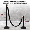 2 Pack Stanchions Post with Velvet Rope, Crowd Control Stanchions,