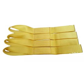 GoudaTech Pack of 4 - Soft Loops Tie Down Straps, 10,500lb Break Strength, 1.75” W x 17" L