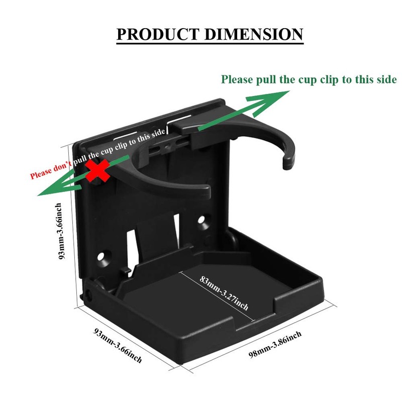 Adjustable Folding Drink Cup Holder with Screws Universal Bottle Holder