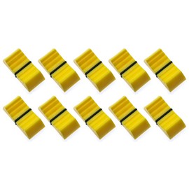 XHSESA 24mmx12mmx11mm Console Mixer Slider Fader Knobs Replacement for Potentiometer Gray Knob 10pcs (Yellow)