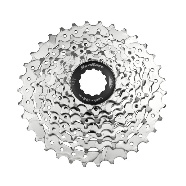 SunRace CSM63 7-Speed Nickel Plated Cassette, 12-28T, Silver (CSM63.7BS0.NS1.BX)