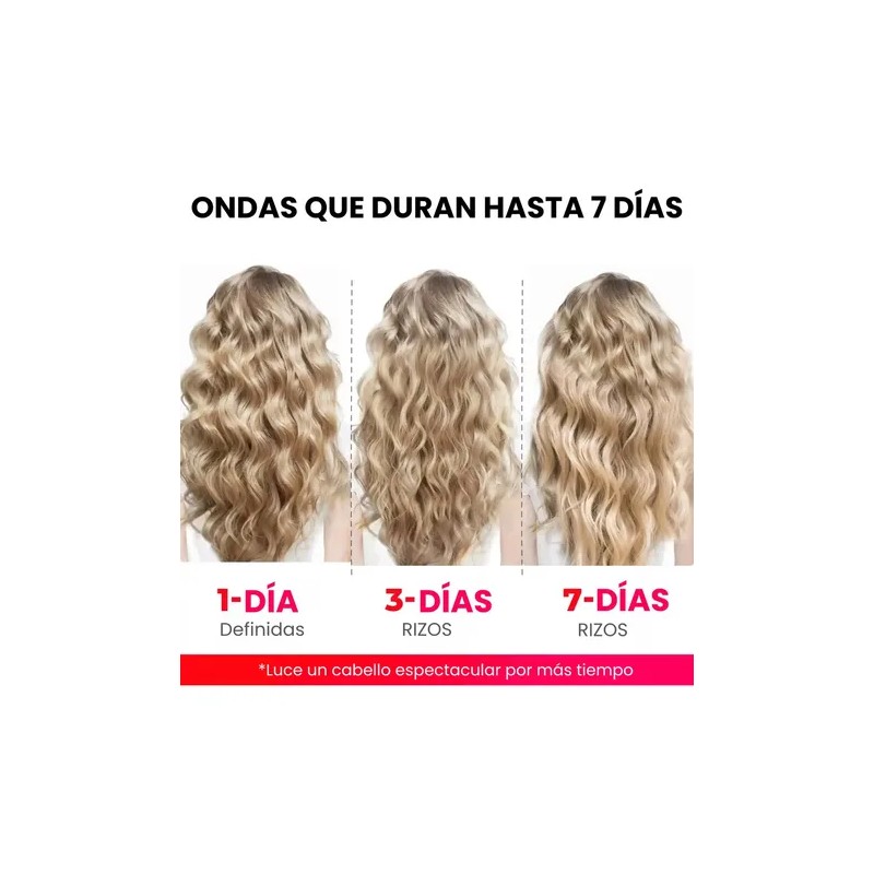 Waflera Rizador De Cabello Ferro Tenaza Tymo Rovy Ondas 1,25"