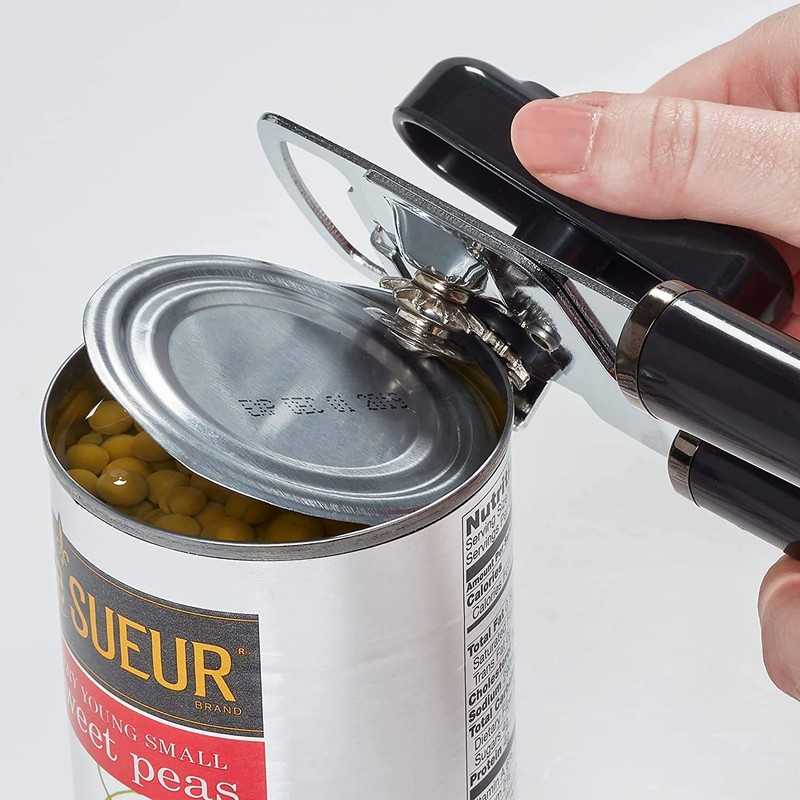 Farberware Professional Can Opener with Built-in Bottle Opener, 8-Inch, Black