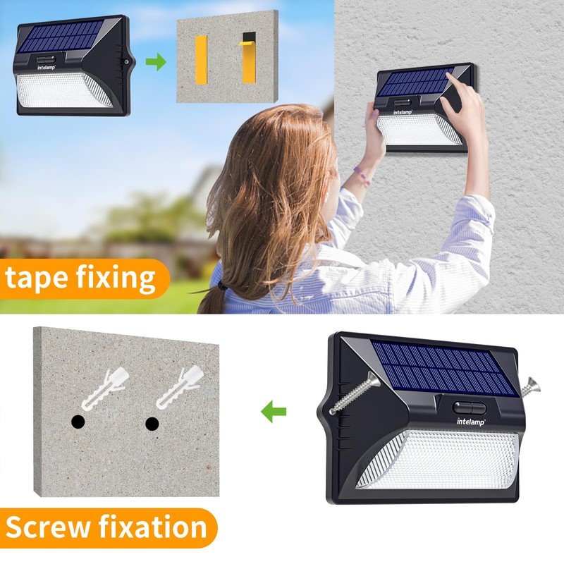intelamp Solar Fence Lights Outdoor, 6 Packs 9 Colors &
