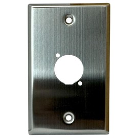 DIYTECH XLR Wall Plate Blank and XLR Panel Combo - Perfect for Professional Audio Setups in Studios, Theaters, and Conference Rooms - Easy to Install and Durable Design -1 Port Stainless Steel