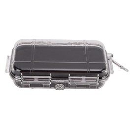 Storage Box with Shock Absorption Liner, Compact Storage Case for EDC Equipment, Transparent Airtight Case Lightweight Compact for Outdoor Activities,Camping,Fishing (L)