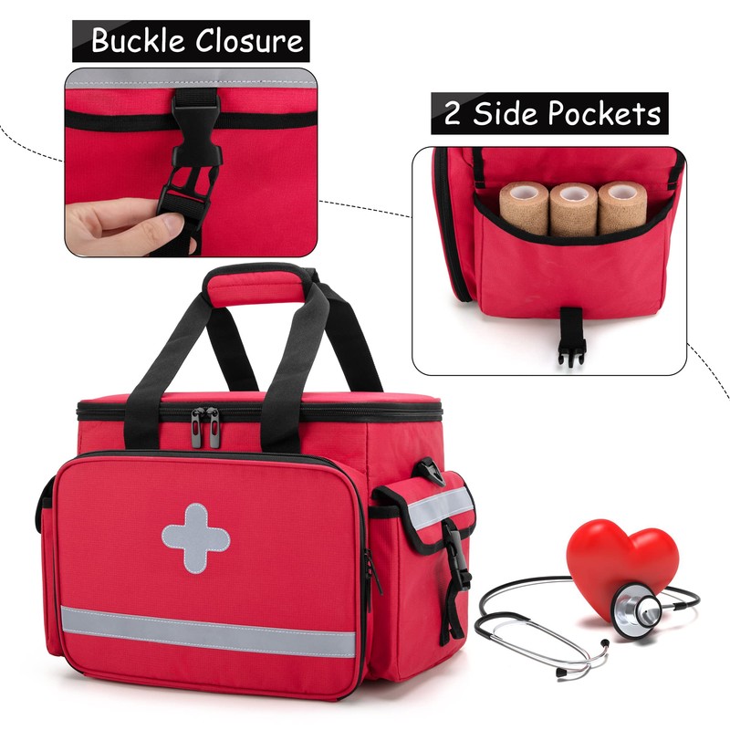 CURMIO First Aid Kits Bag Empty, Emergency Supplies Bag Medical