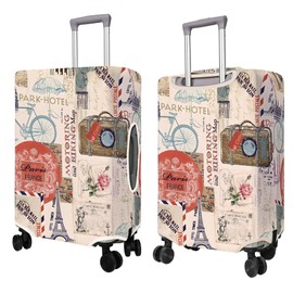 PtRug Travel Luggage Cover Suitcase Protector Fits 18-32 Inch Luggage Wheel Covers Patterned Travel Related Items Flower Luggage Protector Elastic Luggage Anti-scratch Suitcase Cover S