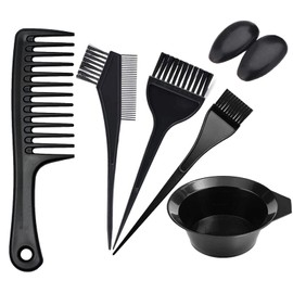 KEAIDUO 7pcs Hair Dye Coloring Kit, Hair Tinting Bowl, Dye Brush, Ear Cover, Wide Tooth Comb DIY Hair Dying Brush and Bowl Set for Home Salon