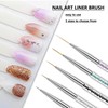 MAGIC ARMOR 5pcs Nail Art Liner Brushes - Double Ended