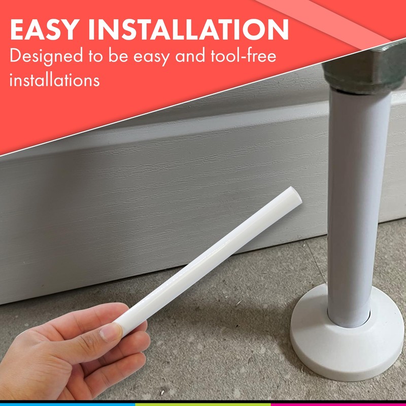 16 White Radiator Pipe Covers - Snap on 19.5cm PVC