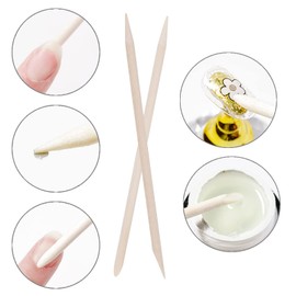 400 herramientas de manicura de uñas, 200 palos de uñas naranjas para pedicura, empujadores de cutículas de madera, 200 limas de uñas a granel