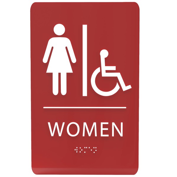 ADA CENTRAL SIGNS - 6"X9" Womens Accessible Restroom Sign -