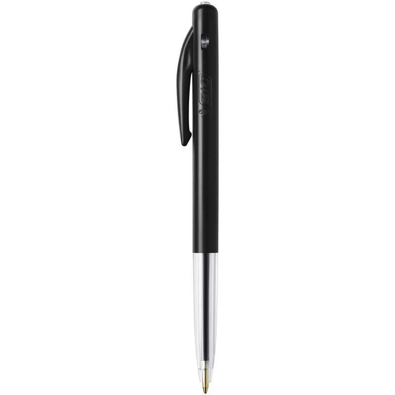 BIC Clic Retractable Ball Pens with Pocket Clip Medium Point