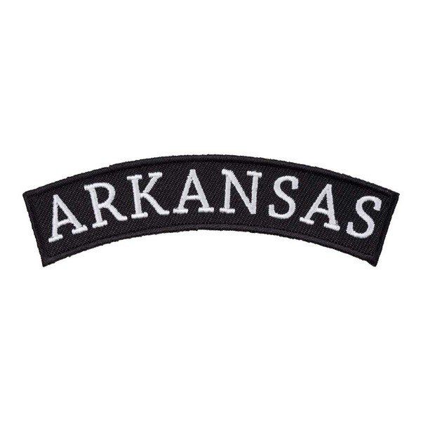 PatchStop State of Arkansas Top Rocker Patches for Jackets Motorcycle