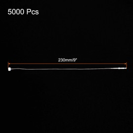 MECCANIXITY 5000pcs Plastic Tag Ties Fastener 9 Inch Security Loop Tie Round Hang Tags Snap Lock for Clothing Price Tag Shoes Snap Lock Luggage Label, Clear