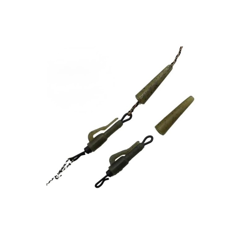 Quick Change Hybrid Clips with Tail Rubbers Carp Fishing Terminal