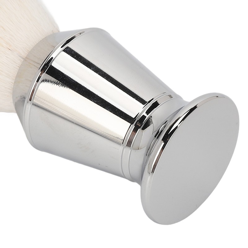 Beard Foam Brush Fine Synthetic Bristles Stainless Steel Fast Dry