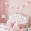 JarThenaAMCS 9.8Ft Bow Felt Banner Pink White Bow Hanging Bunting