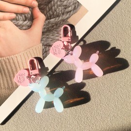 Llavero con globo de gelatina para mujer, llavero Kawaii, accesorios para llaves de coche