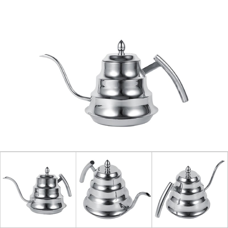 Bamboo Joint Design Stainless Steel Gooseneck Coffee Kettle Drip Pot